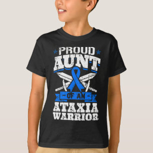 T-shirt Tante D'Une Ataxie Guerrier Sensibilisation Ruban 