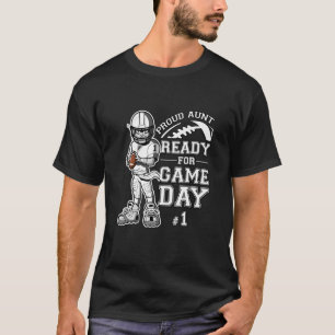 T-shirt Tante Fier De Football Numéro 1 Personnalisée F