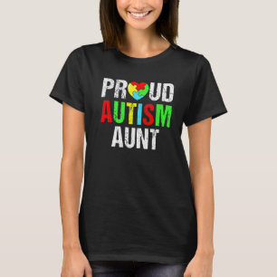 T-shirt Tante fière de l'autisme en détresse Cœur de famil