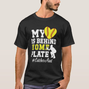 T-shirt Tante Fière de Receveur de Softball d'Un Receveur