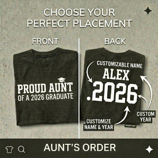 T-shirt TANTE FIÈRE • Diplômée de la promotion 2026 Cadeau