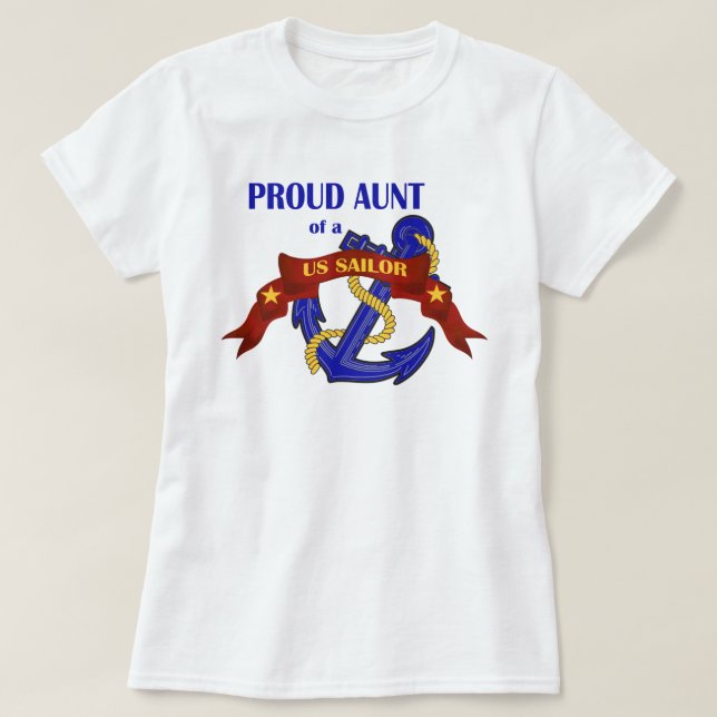 T-shirt Tante fière d'un marin des USA (Design devant)