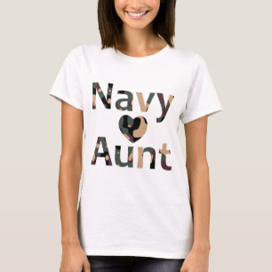 T-shirt Tante Heart Camo de marine