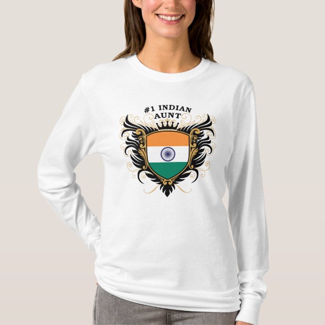 T-shirt Tante indienne du numéro un (Devant)