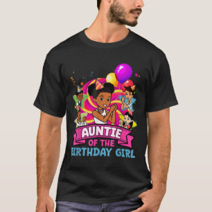 T-shirt Tante La Fille de l'anniversaire Fête Rose Poupée 