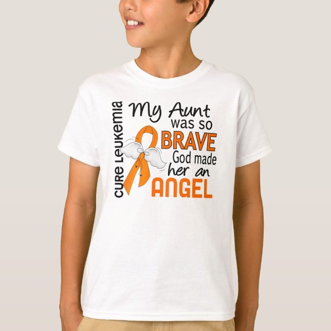 T-shirt Tante Leukemia de l'ange 2 (Devant)