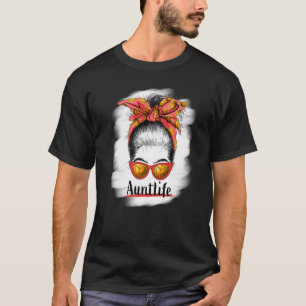 T-shirt Tante Life Messy Bun Lunettes de soleil Bleached T