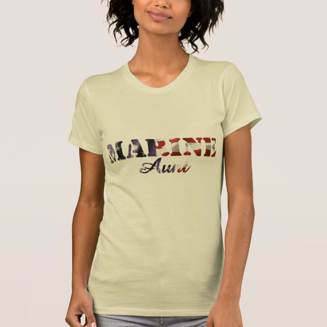 T-shirt Tante marine drapeau américain (Devant)