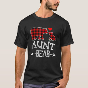 T-shirt Tante Oear Noël Noël Noël Pajama Rouge Rouge Plaid