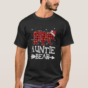 T-shirt Tante Oear Pajama de Noël Rouge Plaid Buffalo