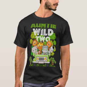 T-shirt Tante Of The Wild Two Zoo Truck Anniversaire Safar