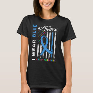 T-shirt Tante Oncle Je Porte Bleu Pour Mon Neveu Sensibili
