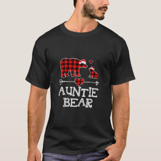 T-shirt Tante Ours Noël Pyjama Rouge Carreaux Buffalo Fam