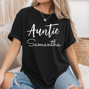 T-shirt Tante Personnalisée Nom Noël Cadeau Pour Tante