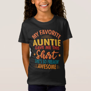 T-Shirt Tante préférée , Cadeau Niece Nephew