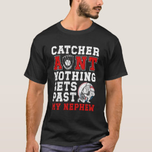 T-shirt Tante receveur de baseball Tante fière d'un chat d