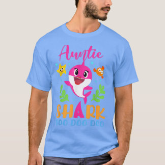 T-shirt Tante Requin Tante Auntie Shark Lover Famille Mère
