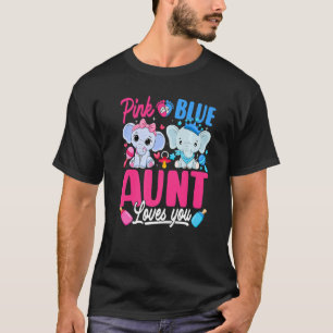 T-shirt Tante Rose Ou Bleue Vous Aime Genre Révéler Élépha
