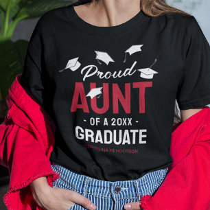 T-shirt Tante rouge noire 2025 Diplômée