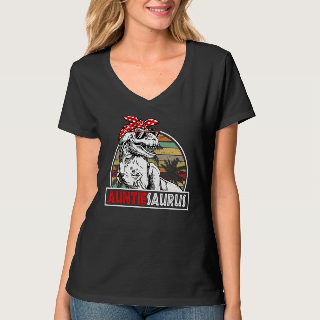 T-shirt Tante Saurus Rex Dinosaur Tante Saurus Famille Ma (Devant)