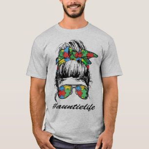 T-shirt Tante Sensibilisation sur l'autisme de vie Messy B