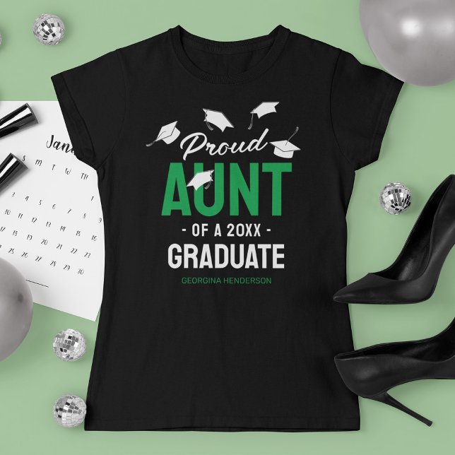 T-shirt Tante verte noire 2025 Diplômée (Créateur téléchargé)