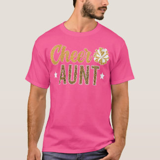T-shirt Tante Wo Cheer Léopard Cheerleading Tante Cheerlea
