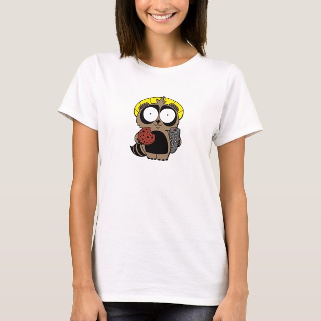 T-shirt Tanuki avec une chemise de biscuit (Devant)