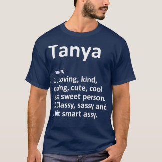 T-shirt TANYA Définition Nom personnalisé Drôle cadeau