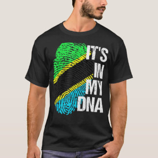 T-shirt Tanzanie Drapeau Adn Patrimoine Racines Fierté Tee