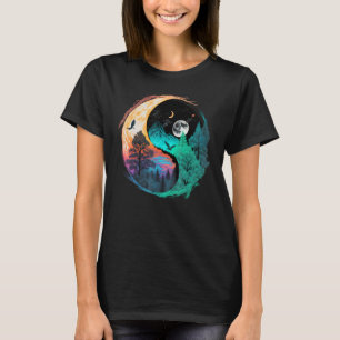T-shirt Taoïsme de méditation symbole Yin Yang sur la natu