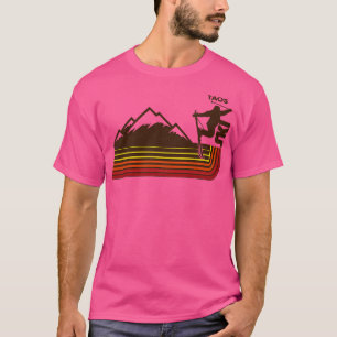 T-shirt Taos les années 7080s Style Skiing Stripe