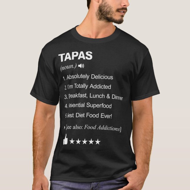 T-shirt Tapas Définition Signifie barbecue avec votre  (Devant)
