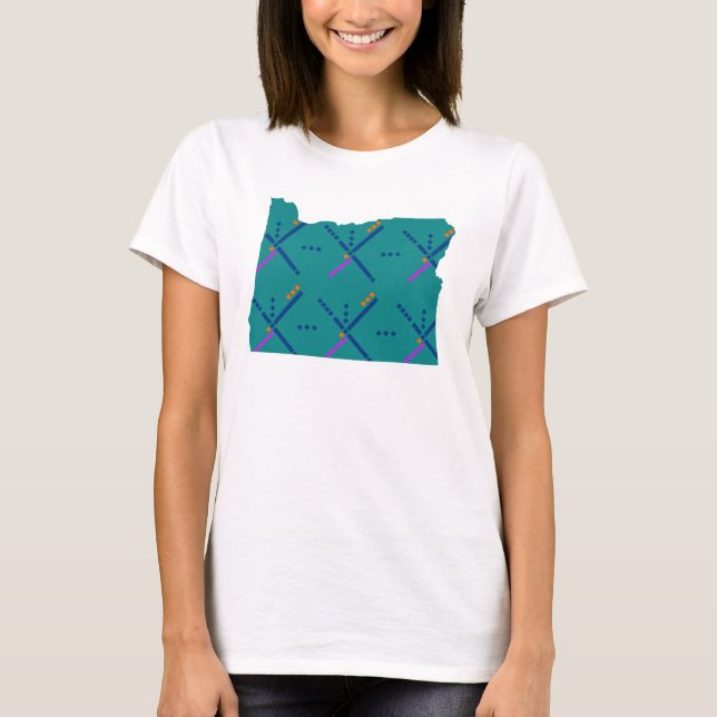 T-shirt Tapis d'aéroport de Portland Orégon PDX (Devant)