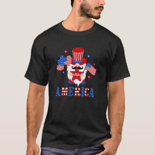 T-shirt Tapis de famille Gnome d'Amérique Drapeau américai