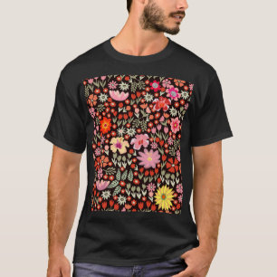T-shirt Tapis En Fleur : Vintage Floral Sans Couleur.