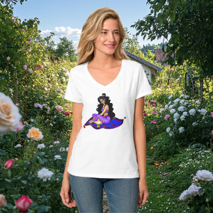 T-shirt Tapis Volant Génie Lampe Ciel Bleu