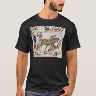 T-shirt Tapisserie de Bayeux. Le roi Harold est tué. Flè