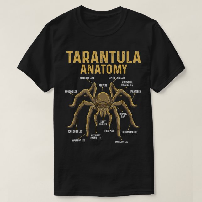 T-shirt Tarantula Anatomie Arthropode Arthropode Arachnide (Design devant)
