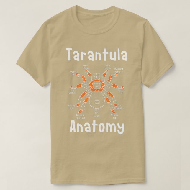 T-shirt Tarantula Anatomy Funny Spider  (Design devant)
