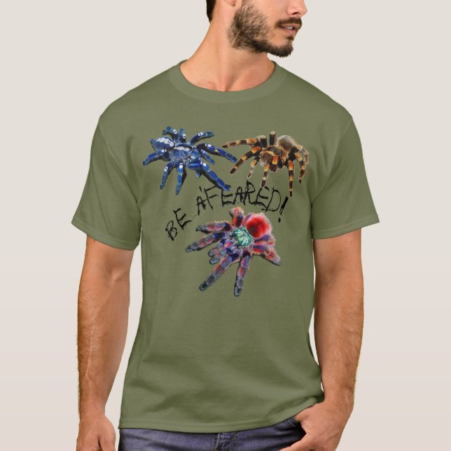T-shirt Tarantula bleu/rouge/orange/noir être a'craint T-S (Devant)