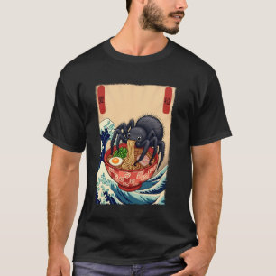 T-shirt Tarantula Ramen Art japonais Grande vague Kanagawa