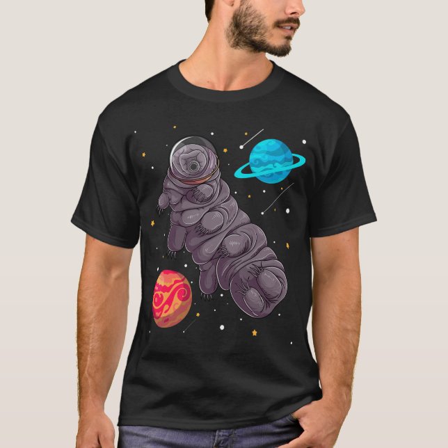 T-shirt Tardigrade Dans L'Eau Spatiale Ours Astronaut Micr (Devant)