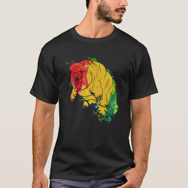 T-shirt Tardigrade Eau Ours Moss Piglet Micro Animal Col (Devant)