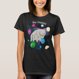 T-shirt Tardigrade flottant dans l'espace avec des ballons