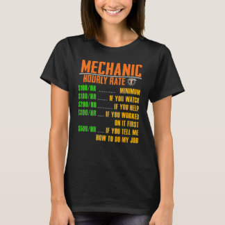 T-shirt Tarif Horaire Chemise Funny Chemises Mécaniques Ch