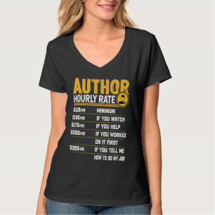 T-shirt Tarif horaire de l'auteur Auteur Blogueur Éditeur