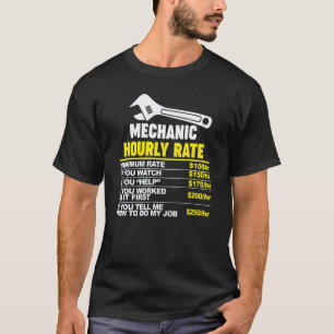 T-shirt Tarif horaire de mécanicien de garage