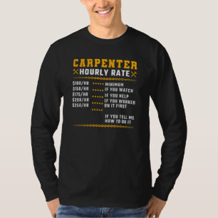 T-shirt Tarif horaire de menuisier menuiserie charpenterie