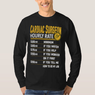 T-shirt Tarif horaire du chirurgien cardiaque Cardiologue